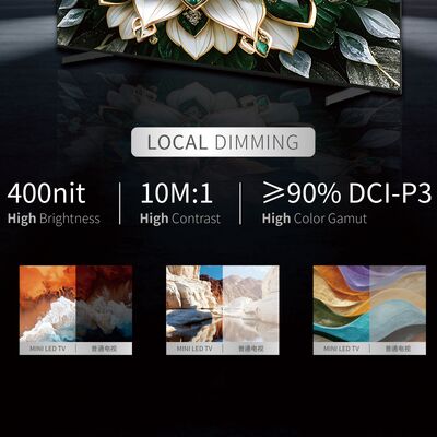 SQY 75-inch Class D Series Mini-LED Smart TV with 4K UHD QLED Display and Native 144Hz Refresh Rate